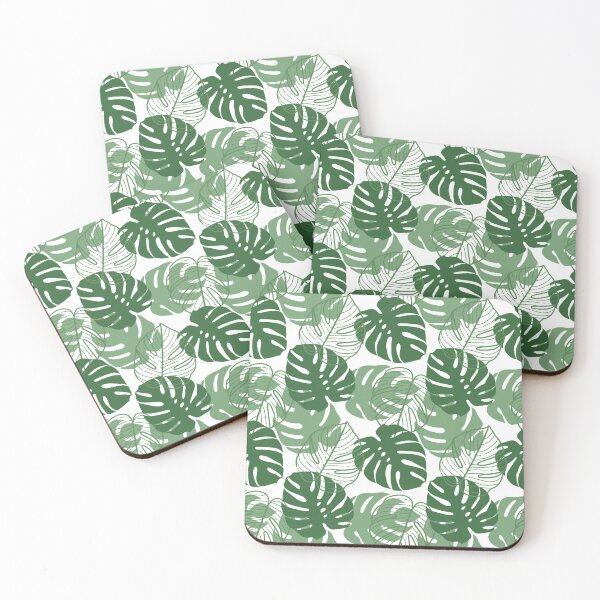 Item preview, Monsterra Leafs Botanical Pattern designed and sold by hexdecor.