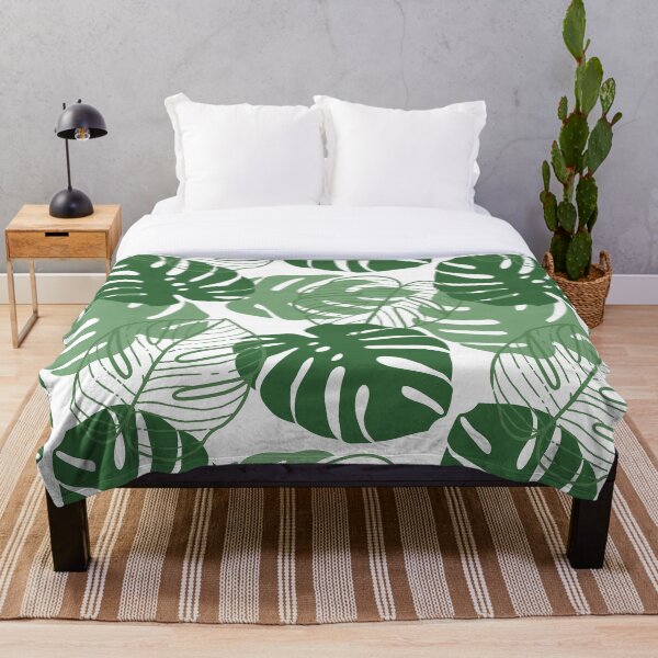 Item preview, Monsterra Leafs Botanical Pattern designed and sold by hexdecor.