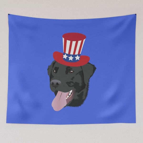 Item preview, Patriotic Black Lab Dog designed and sold by KCPetPortraits.