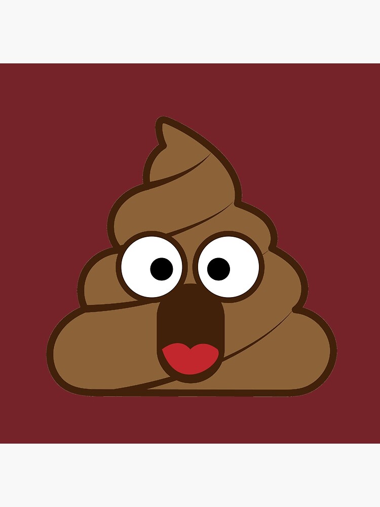 "Poop Emoji Screaming in Fear" Poster for Sale by Redbubble