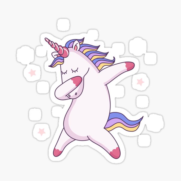 cute unicorn sticker by zaki101 redbubble