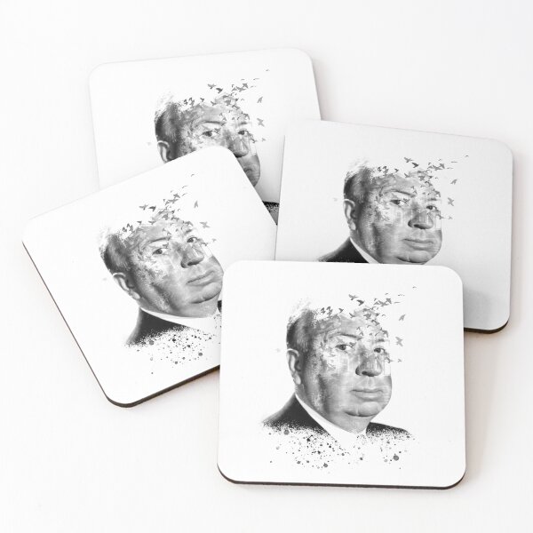 Item preview, Collage blanco de Alfred Hitchcock de Burro designed and sold by burrotees.