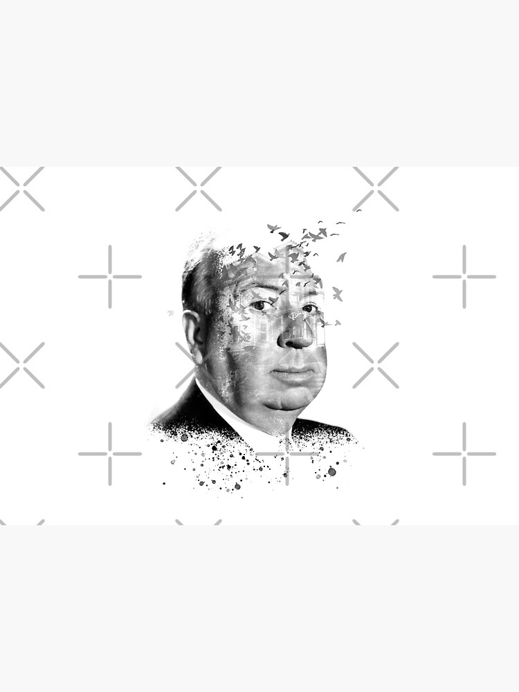 Alfred Hitchcock White Collage by Burro by burrotees
