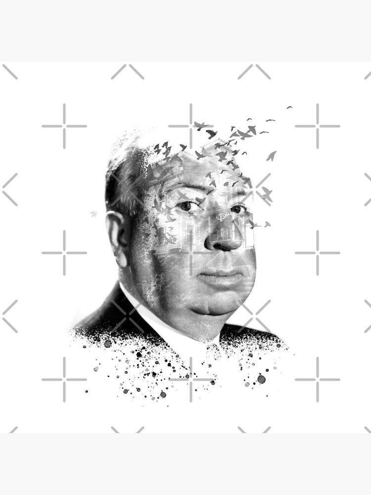 Alfred Hitchcock White Collage by Burro by burrotees