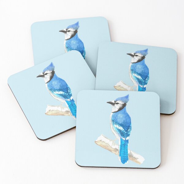Artikelvorschau, Aquarell Bluejay entworfen und verkauft von Puffer-Press.