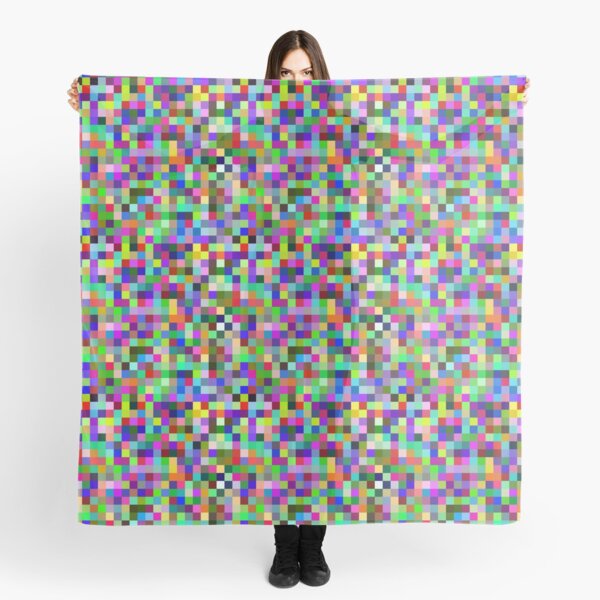 TV Blurred Check Block Pattern Design Scarf