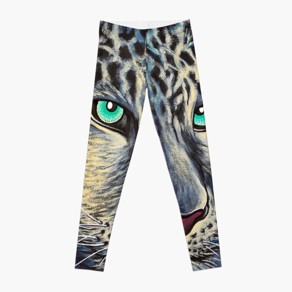 Snow Leopard - Shee Endangered Retro Animals Leggings
