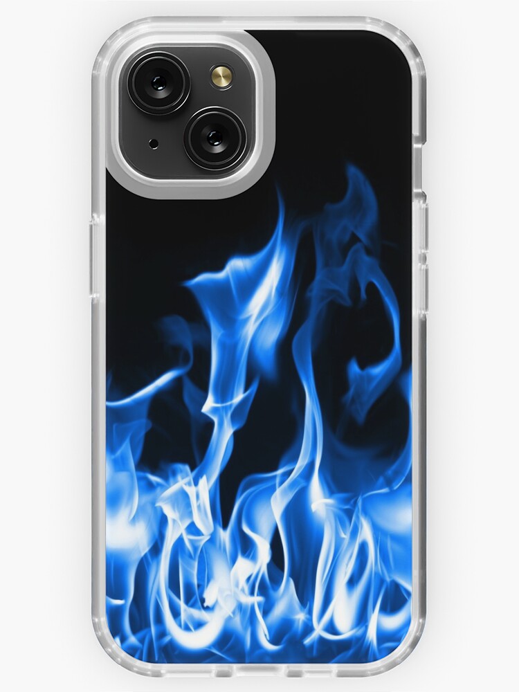 Funda con estampado de llamas azules compatible con iPhone 13 de 6.1  pulgadas, funda con patrón de llama de fuego con iPhone 13, funda para  teléfono