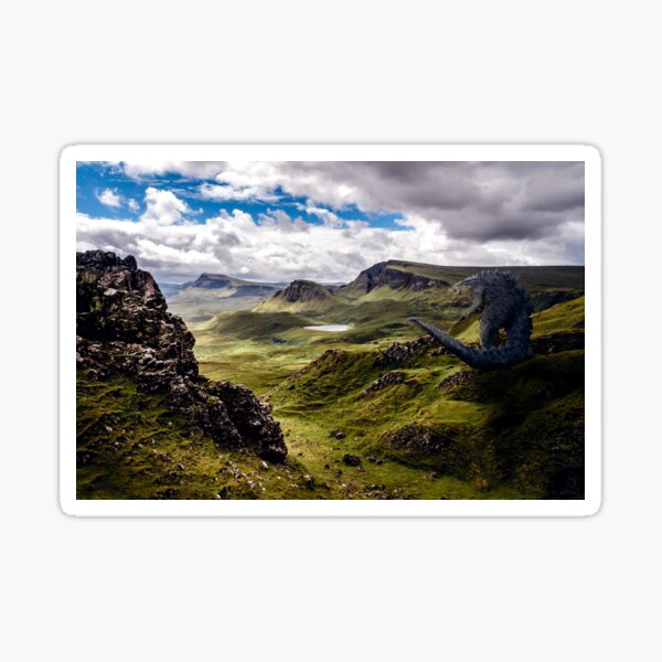 Monster in Scotland Landscape Sticker