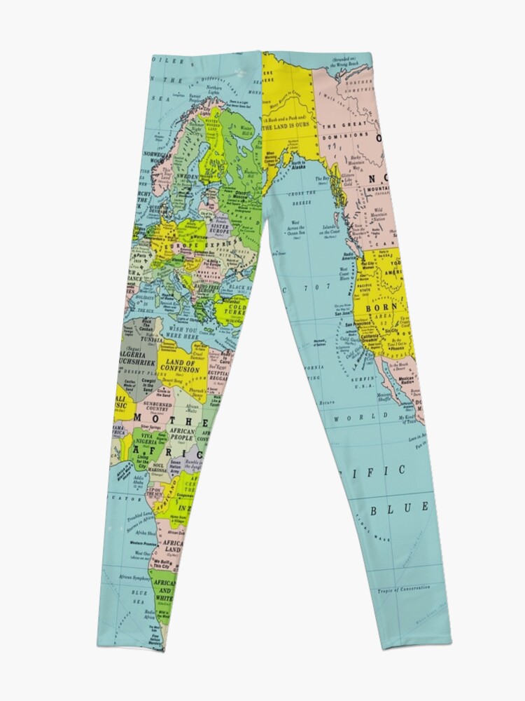 Legging for Sale avec l uvre Carte du monde de l artiste