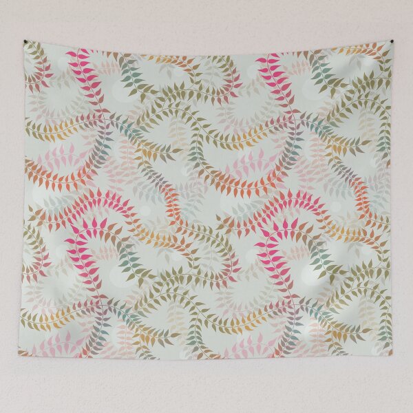 Item preview, Happy rainbow leaves and vines pattern light designed and sold by Shelley Gilbert.
