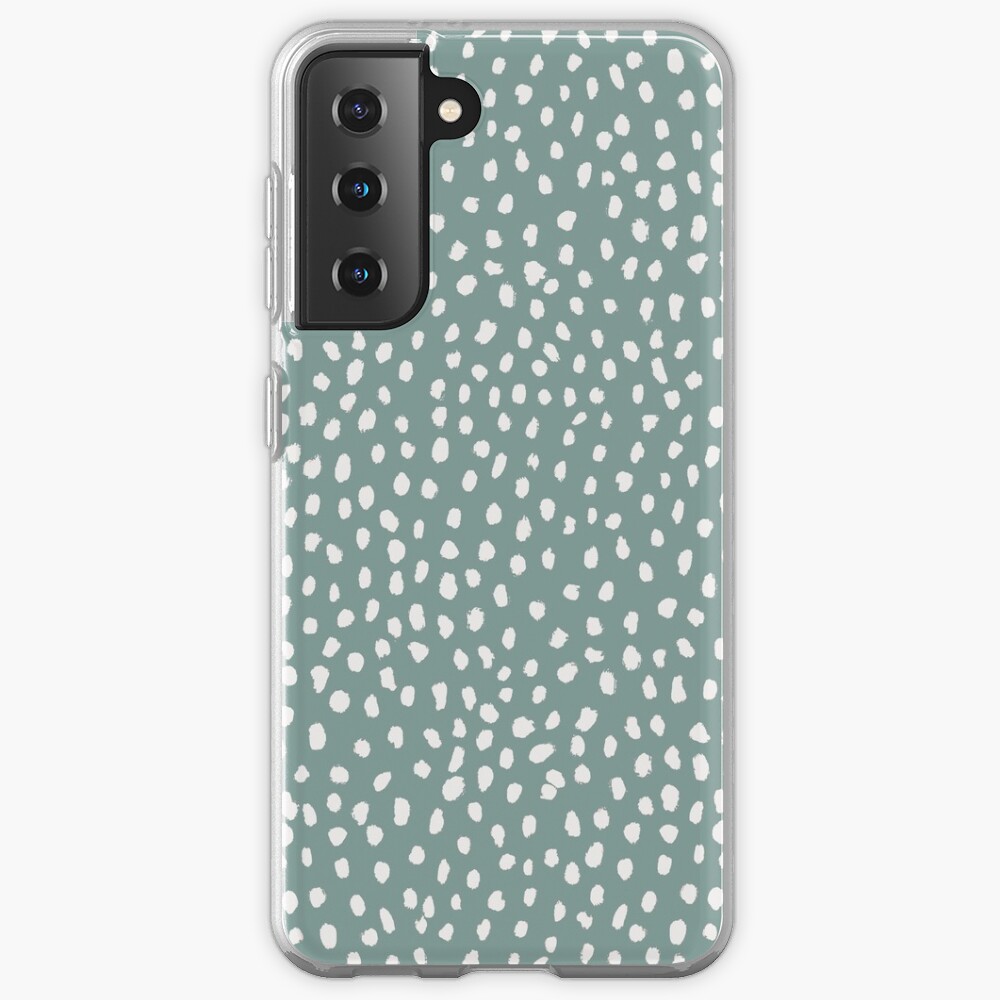 Sea Green Dalmatian Print Mask Samsung Galaxy Phone Case