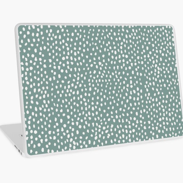 Sea Green Dalmatian Print Mask Laptop Skin
