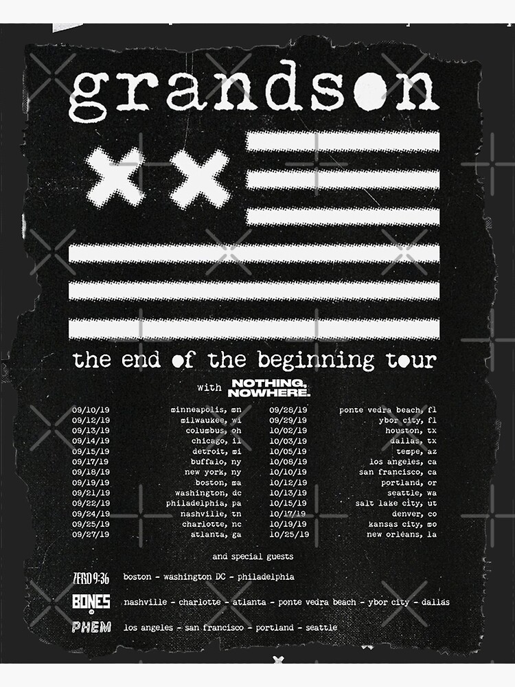 "Grandson Band Tour Shirt" Poster for Sale by Awoody76 Redbubble