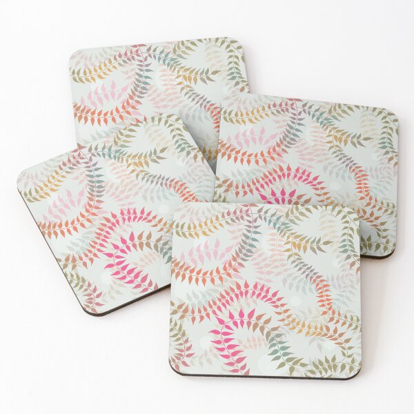 Item preview, Happy rainbow leaves and vines pattern light designed and sold by Shelley Gilbert.