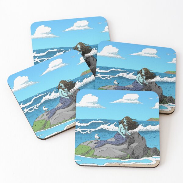 Item preview, Blue mermaid by the sea designed and sold by Blanco55.