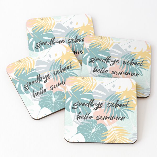 Item preview, Goodbye School Hello Summer Funny Quote with Tropical Graphic illustration  designed and sold by MerchSpot.