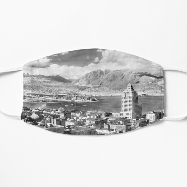 Marine Building, Stanley Park, Burrard Inlet, and North Shore Mountains from Hotel Vancouver Mask