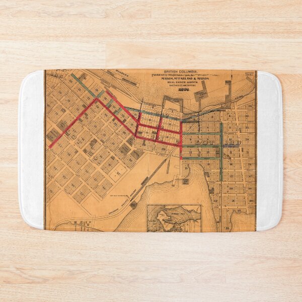 Item preview, Map of the business portion of the City of Vancouver, British Columbia [early street paving] designed and sold by FOVCA.