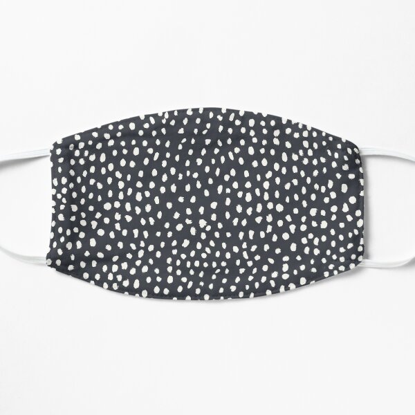 Dark Grey Dalmatian Print Mask Flat Mask