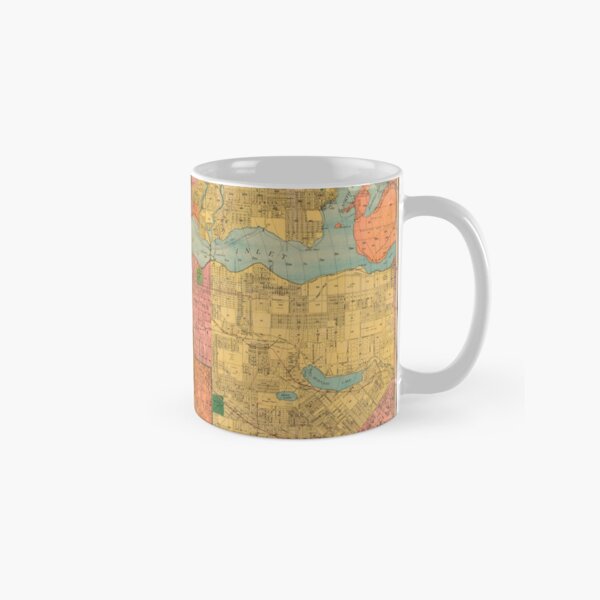 Indexed guide map of the city of Vancouver and suburbs Classic Mug