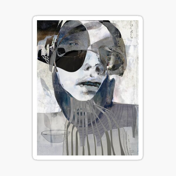 Grey blue Sticker