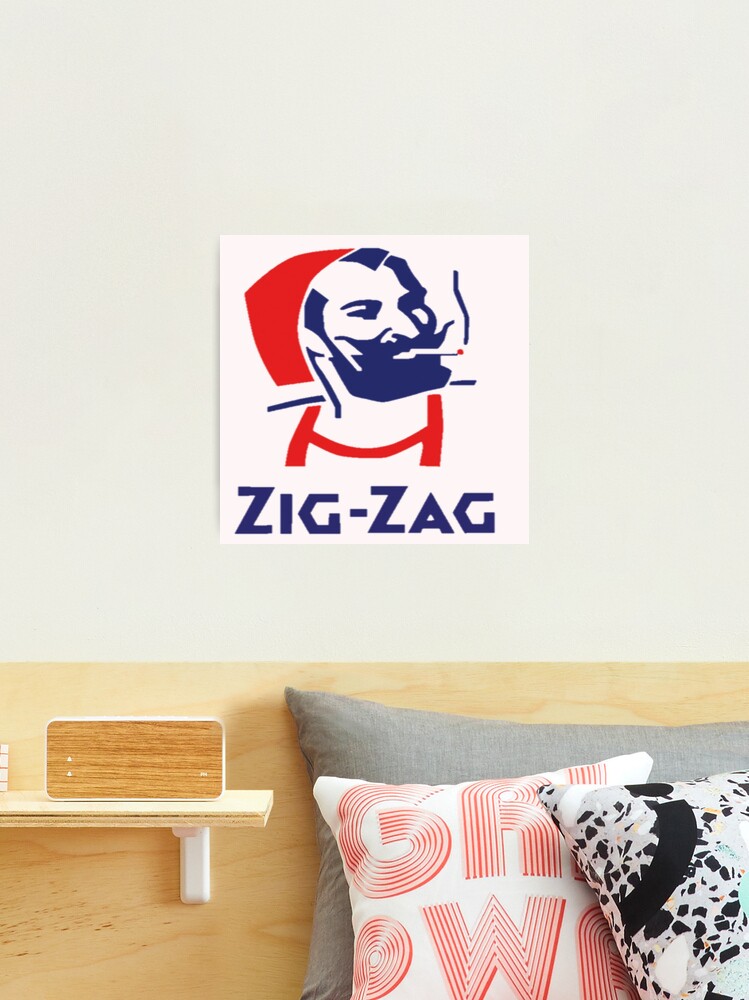 Famous retro vintage zig zag logo  Photographic Print for Sale by