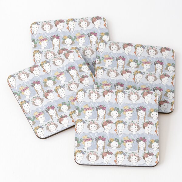 Item preview, Summer festival dancing girls in blue - by Escarlata Fuster designed and sold by escarlatafuster.