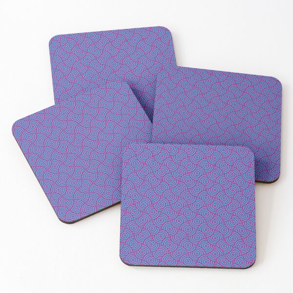 Item preview, Psychedelic circles on blue & purple designed and sold by AxeLeon Patterns.