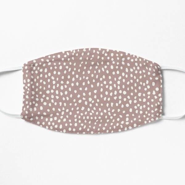 Mauve Dalmatian Print Mask Flat Mask