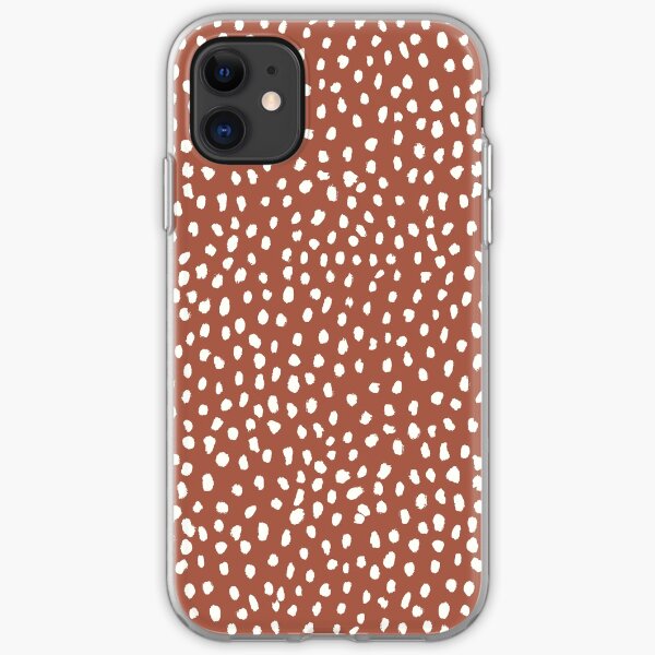 Rust Dalmatian Print Mask iPhone Soft Case