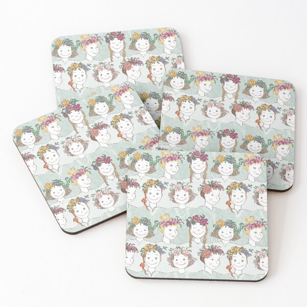 Item preview, Summer festival dancing girls in green - by Escarlata Fuster designed and sold by escarlatafuster.