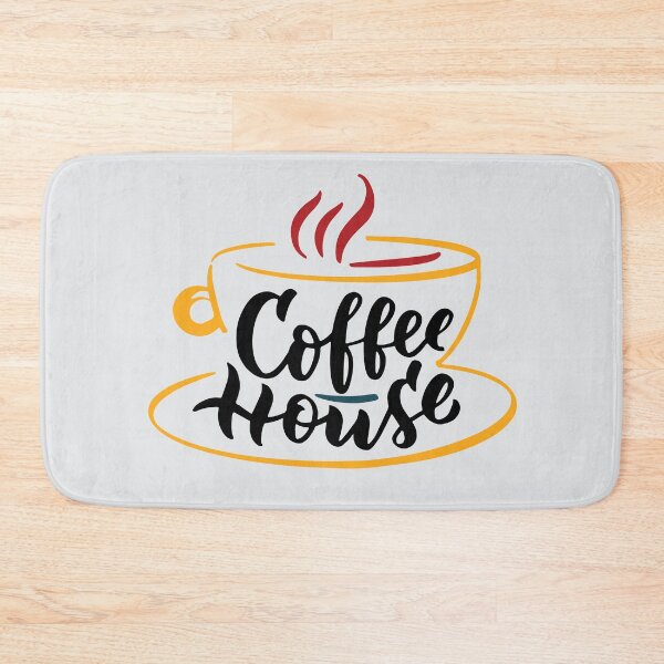 Item preview, Coffee house, coffee slogan with coffee mug on white background designed and sold by coffeeapparel.