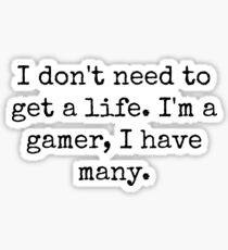 Many Lives Sticker