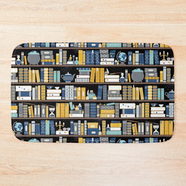 Item preview, Bookcase Pattern - Blue Yellow Library designed and sold by Kit Cronk.