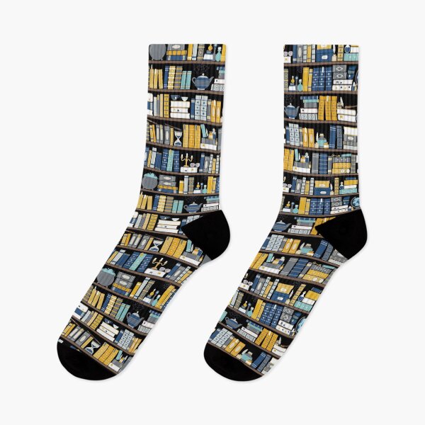 Item preview, Bookcase Pattern - Blue Yellow Library designed and sold by Kit Cronk.