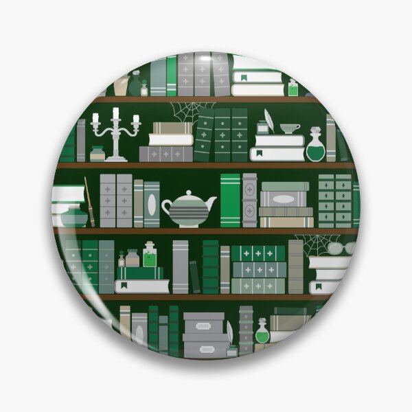 Item preview, Book Case Pattern - Green and Grey designed and sold by Kit Cronk.