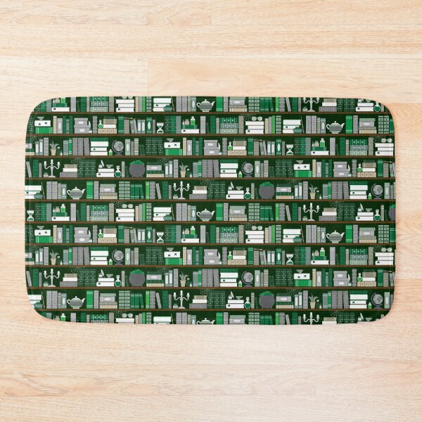 Item preview, Book Case Pattern - Green and Grey designed and sold by Kit Cronk.
