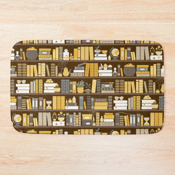 Item preview, Bookshelf Pattern - Yellow and Grey designed and sold by Kit Cronk.