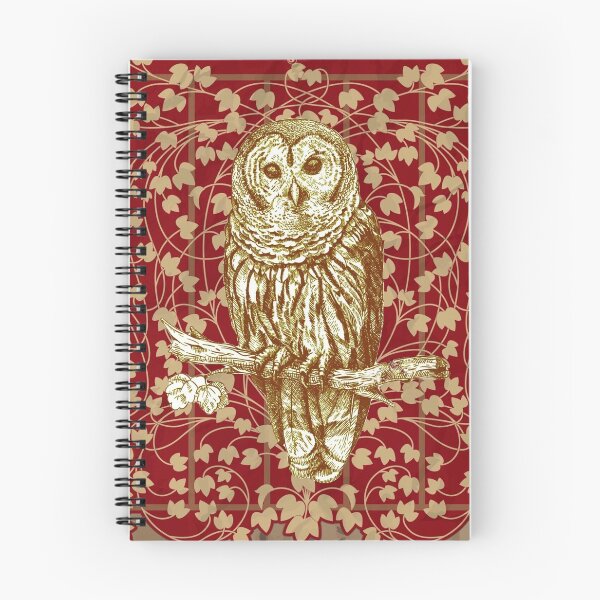 Item preview, Art Nouveau Owl in Red designed and sold by MeganSteer.