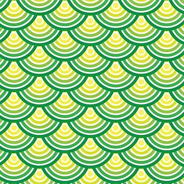 Artwork thumbnail, Green Spring Circles Pattern by Foxicopter