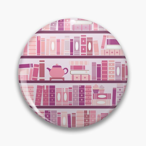 Item preview, Estantería rosa patrón libros de té romance designed and sold by Kit Cronk.