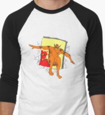 Garfielf the king of the sunday funnies Baseball ¾ Sleeve T-Shirt