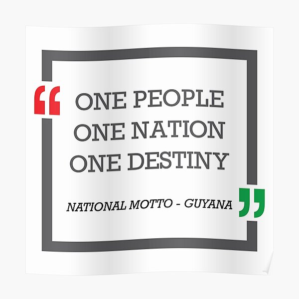 guyana-national-motto-poster-for-sale-by-identiti-redbubble