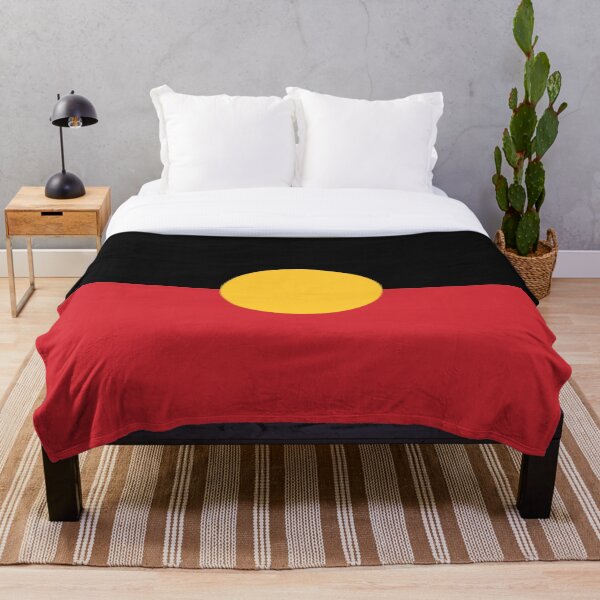 Aboriginal Flag #3 Throw Blanket