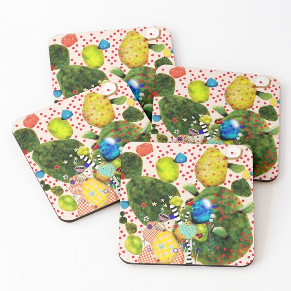 Item preview, That´s how its got to be - Rupydetequila  - Cactus nopal green and red polka dots designed and sold by rupydetequila.