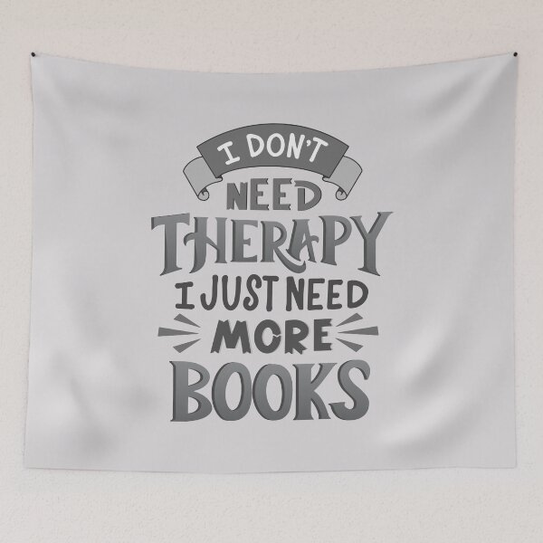Item preview, No Therapy More Books Monochrome designed and sold by Kit Cronk.