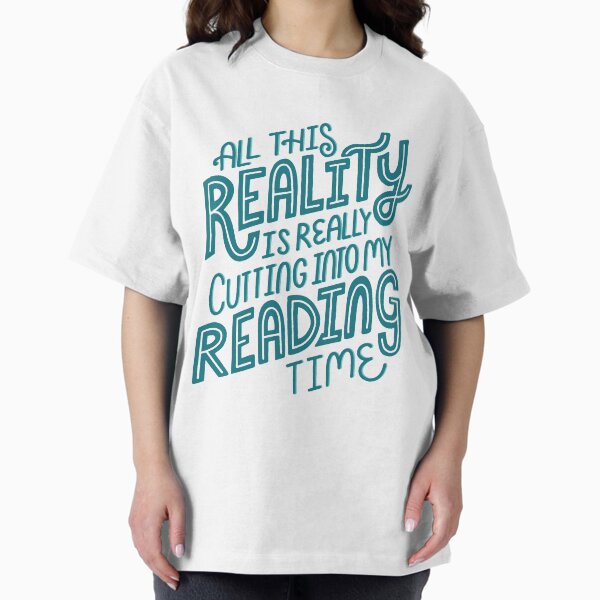 Item preview, Reality Vs. Reading Book Nerd Quote Lettering designed and sold by Kit Cronk.