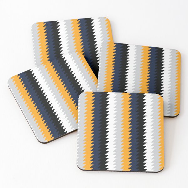 Item preview, Parallelogram Column Patter Gradient 003 - White Gray Yellow Blue Black designed and sold by AmpersandCuster.