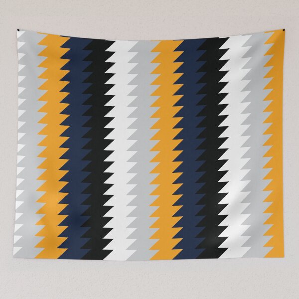 Item preview, Parallelogram Column Patter Gradient 003 - White Gray Yellow Blue Black designed and sold by AmpersandCuster.